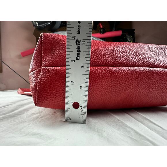BCBG Cherry Red Vegan Faux Leather - Picture 6 of 13